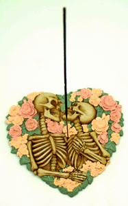 Skeletons with Flowers Incense Burner